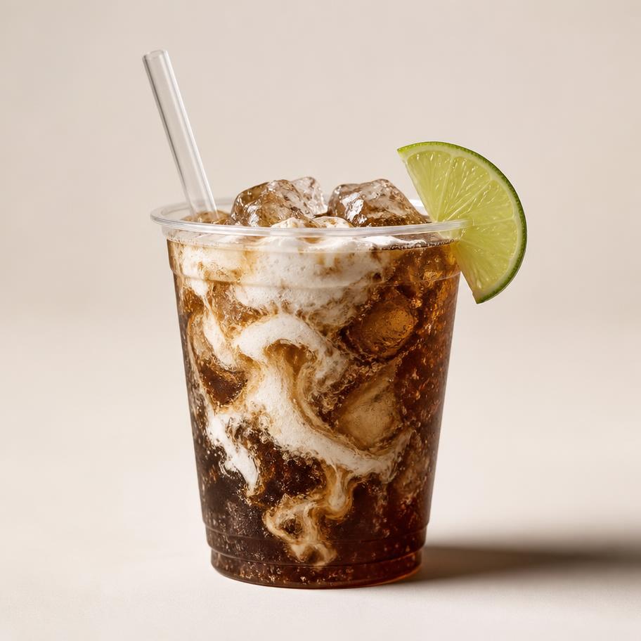 Dirty Dr Pepper — Dr Pepper, coconut cream, fresh lime